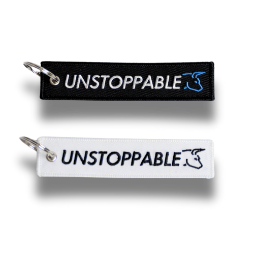Unstoppable Jet Tag Keychain